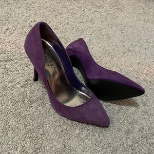 Purple Suede Heels